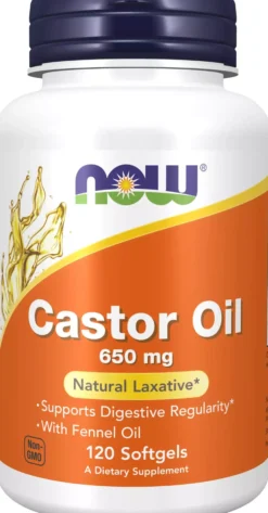 NOW Castor Oil 650 mg 120 st