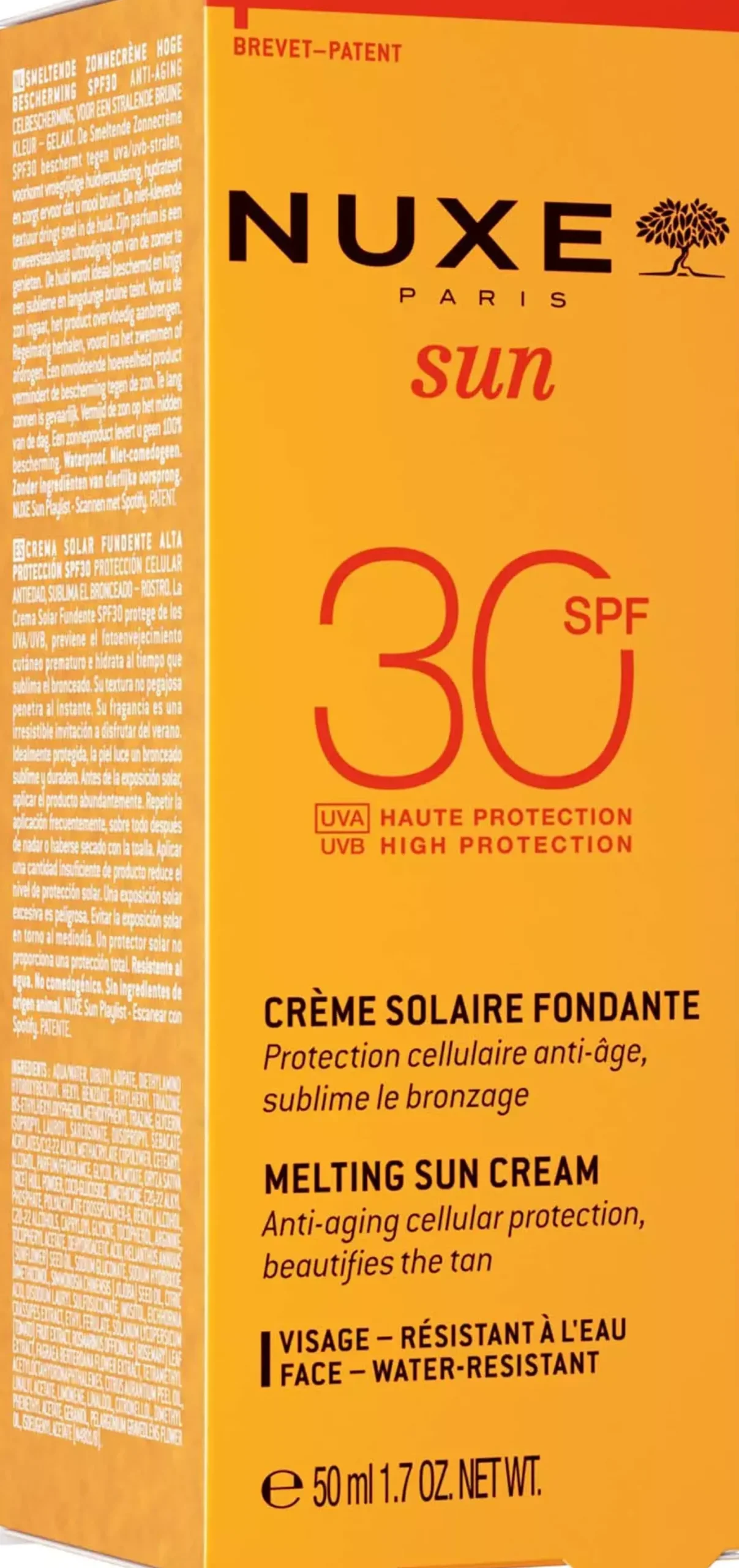 NuxeSun Melting Sun Cream SPF30 Face 50 ml