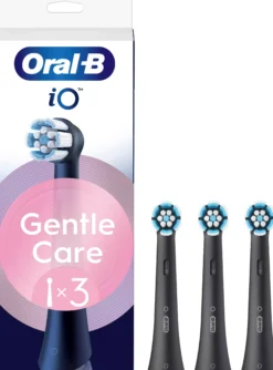 Oral B iO Gentle Care Toothbrush Heads Black 3 st