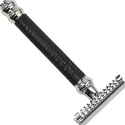 Parker Shaving Parker 26C -Black & Chrome Handle Open Comb 3 Piece Safety Razor