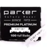 Parker Shaving Premium Platinum Half Blades for Barber Razors - 100 Ct. (1 x 100)