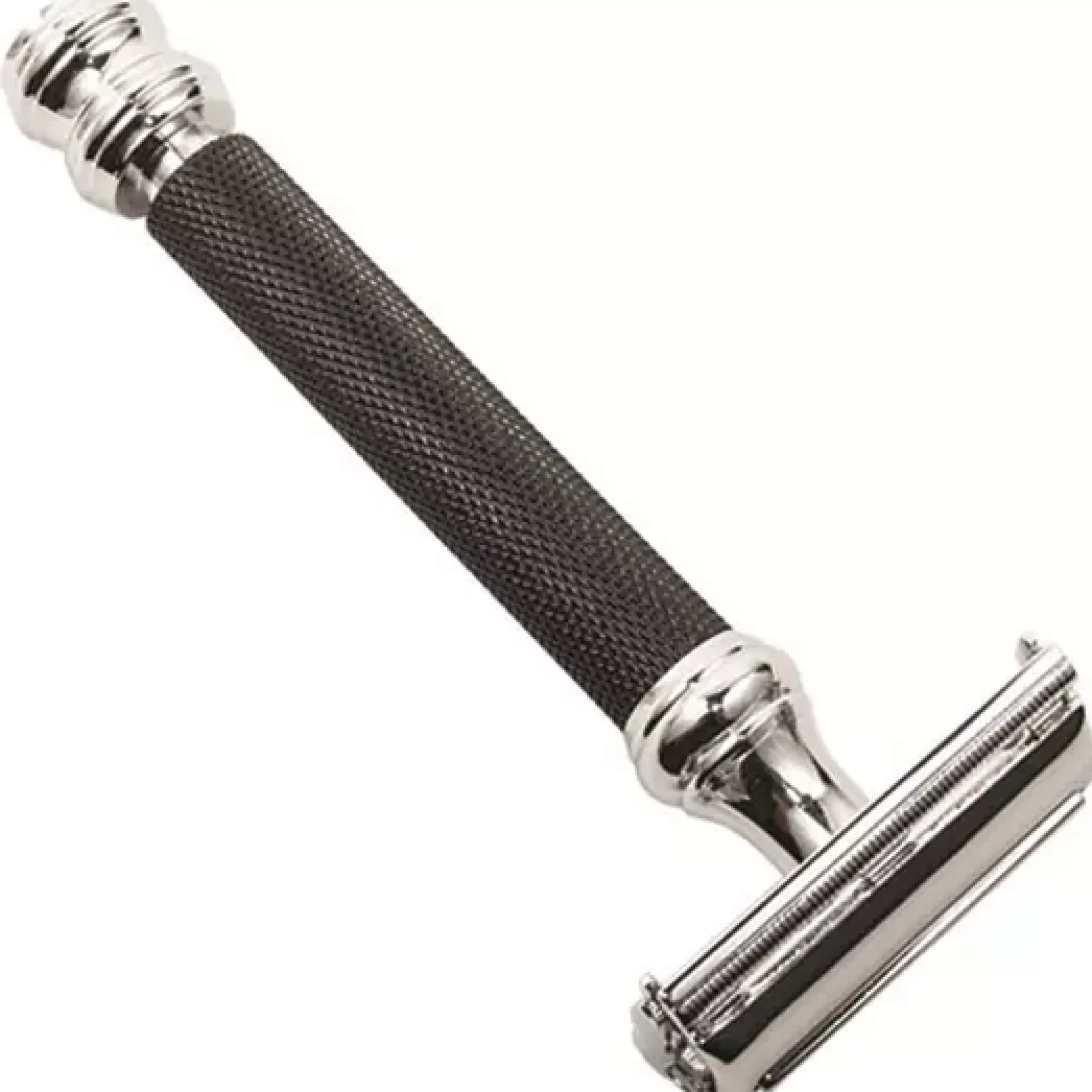 Parker Shaving 76R- Ultra Heavyweight Black & Chrome Handle Buterfly Open Safety Razor