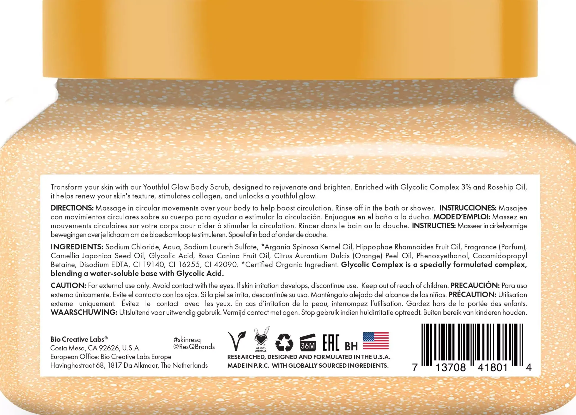 Petal FreshSkin ResQ Youthful Glow Body Scrub 473 ml