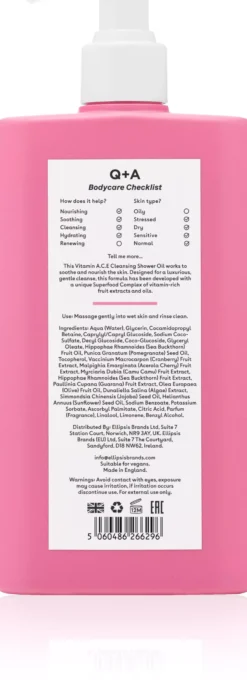 Q+A Vitamin A.C.E Shower Oil 250 ml