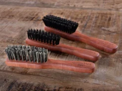 Quintus MMXV Beard Brush Pearwood with Handle Wild Boar Bristles