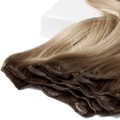 Rapunzel of Sweden Classic Clip-ins Straight / Medium Volume / 7 pieces 50 cm Dark Ashy Blonde Balayage B2.6/10.7
