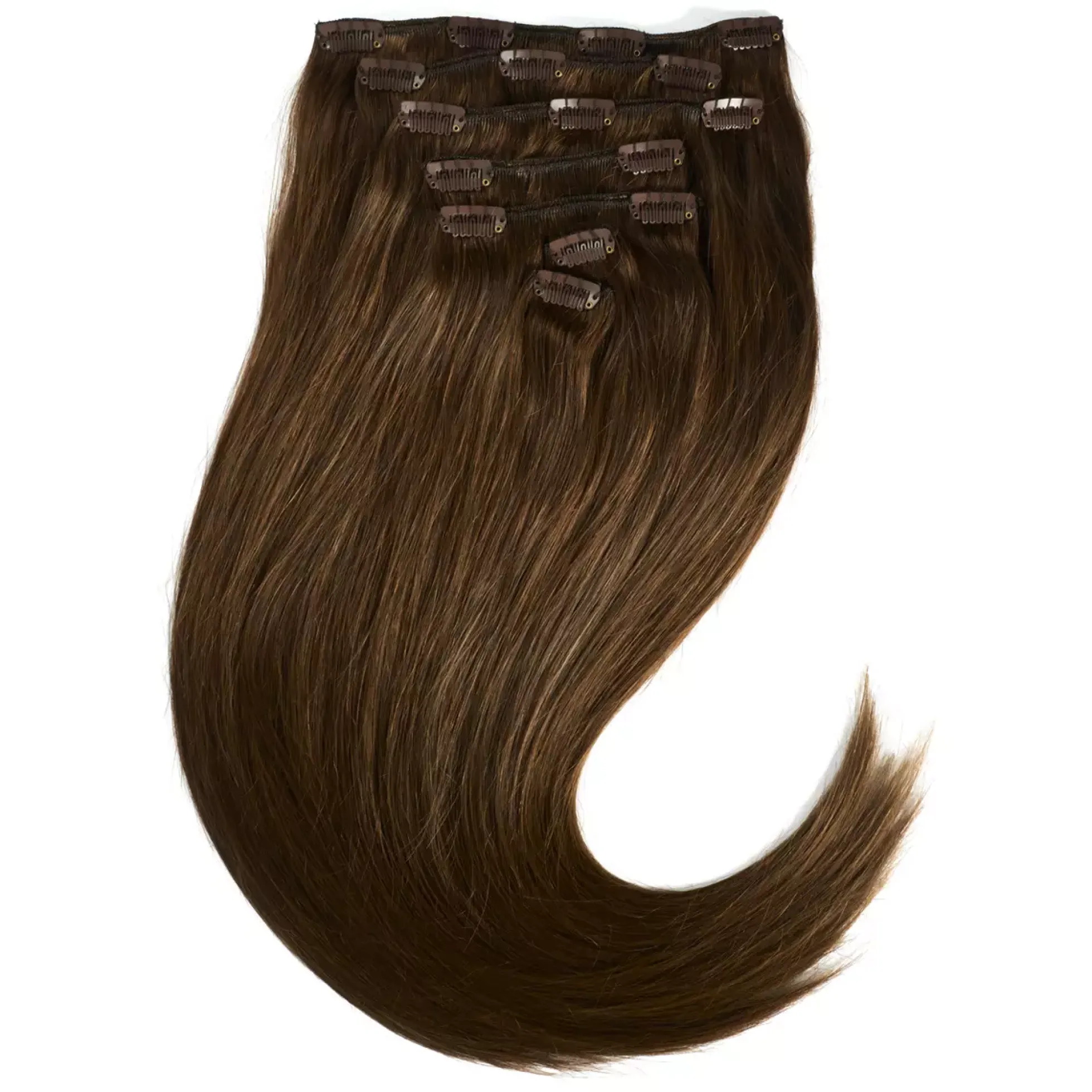 Rapunzel of Sweden Classic Clip-ins Straight / Medium Volume / 7 pieces 40 cm 2.0 Dark Brown