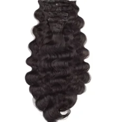 Rapunzel of Sweden Classic Clip-ins Beach Wave / Medium Volume / 7 pieces 60 cm 1.2 Black Brown