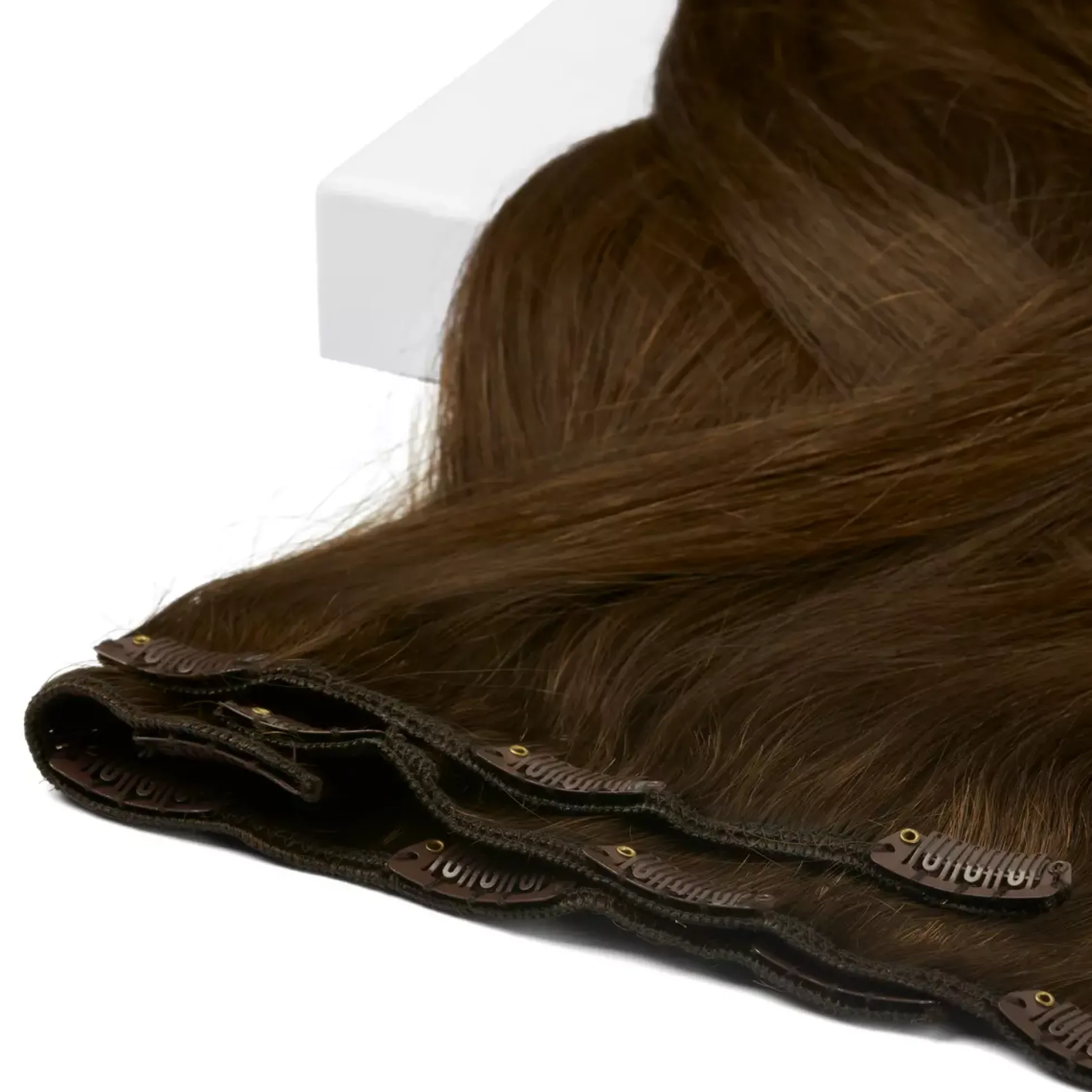 Rapunzel of Sweden Classic Clip-ins Straight / Medium Volume / 7 pieces 50 cm 2.0 Dark Brown