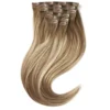 Rapunzel of Sweden Invisible Clip-ins Straight / Medium Volume / 7 pieces 50 cm Brown Ash Blonde Balayage B5.1/7.3