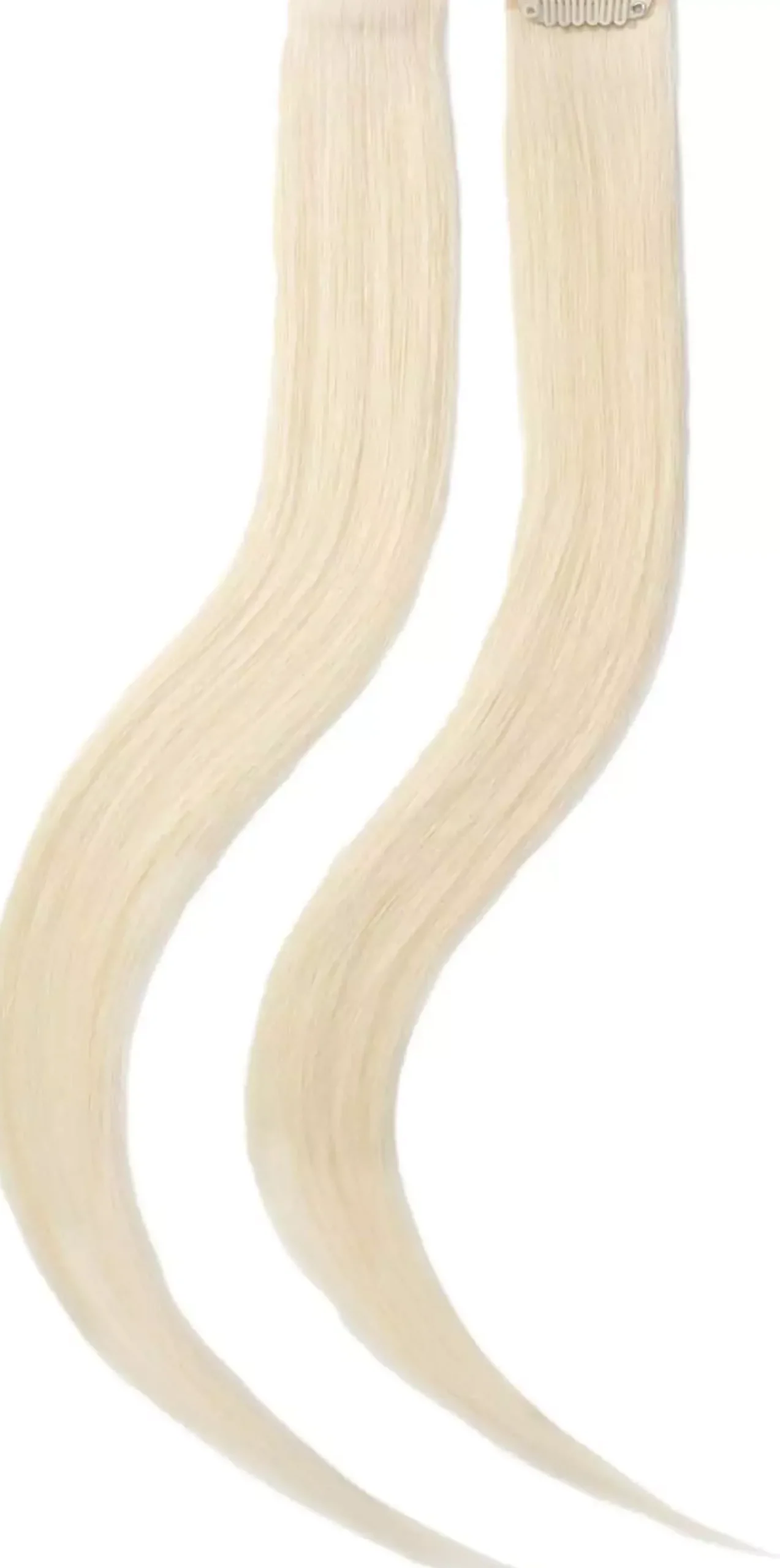 Rapunzel of Sweden Single Invisible Clip-ins Straight / 2 pieces 40 cm 10.10 Platinum Blonde