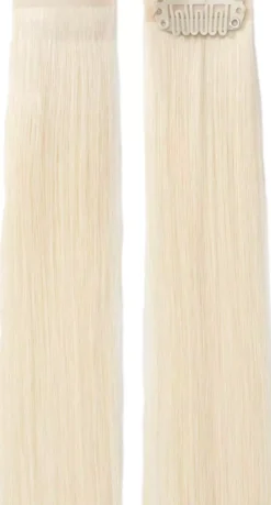 Rapunzel of Sweden Single Invisible Clip-ins Straight / 2 pieces 40 cm 10.10 Platinum Blonde