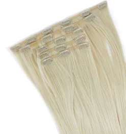 Rapunzel of Sweden Vegan Clip-ins Straight / Medium Volume / 5 pieces 50 cm 10.10 Platinum Blonde
