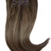 Rapunzel of Sweden Vegan Clip-ins Straight / Medium Volume / 5 pieces 50 cm Hazelnut Caramel Balayage B2.3/5.0