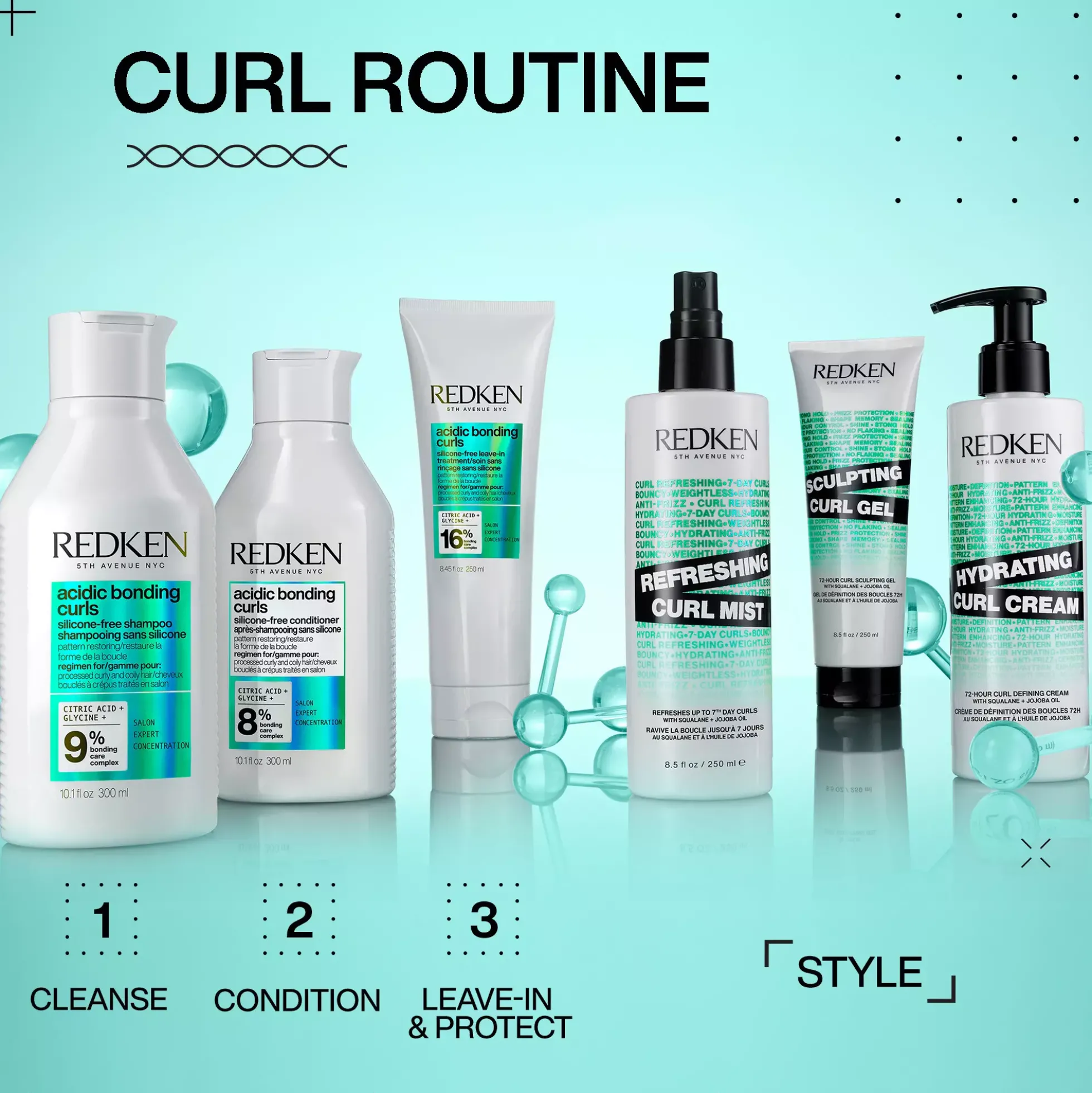 RedkenAcidic Bonding Curls Leave-in Treatment 250 ml