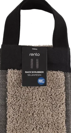 Rento Linen Terry Back Washer 14x70 cm Black/Linen