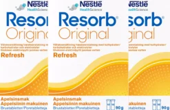 Resorb Vätskeersättning med Apelsinsmak 90g x3