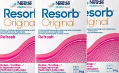 Resorb Vätskeersättning med Hallonsmak 90g x3