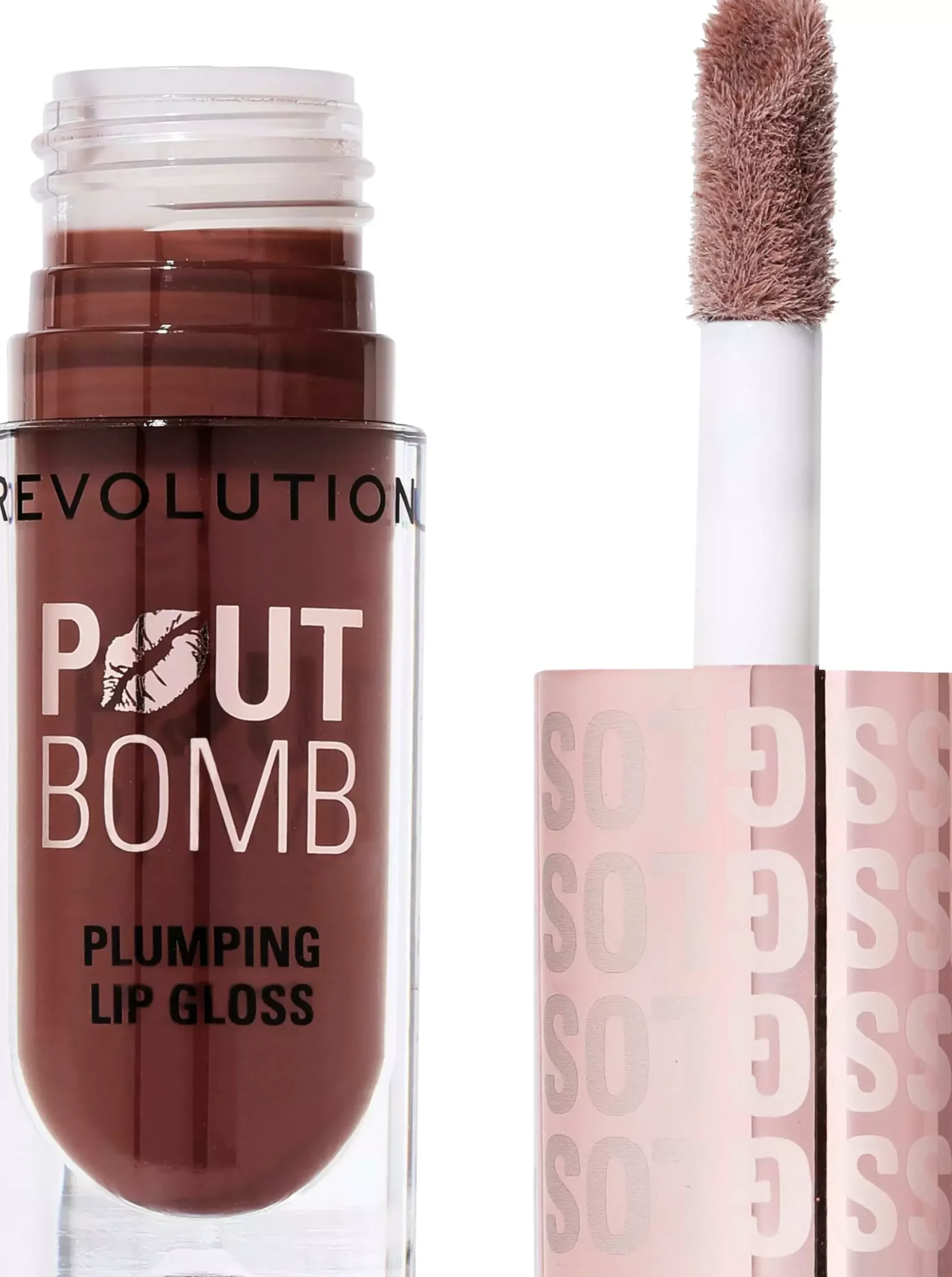 Revolution Beauty London Pout Bomb Plumping Gloss Espresso Cool Nude