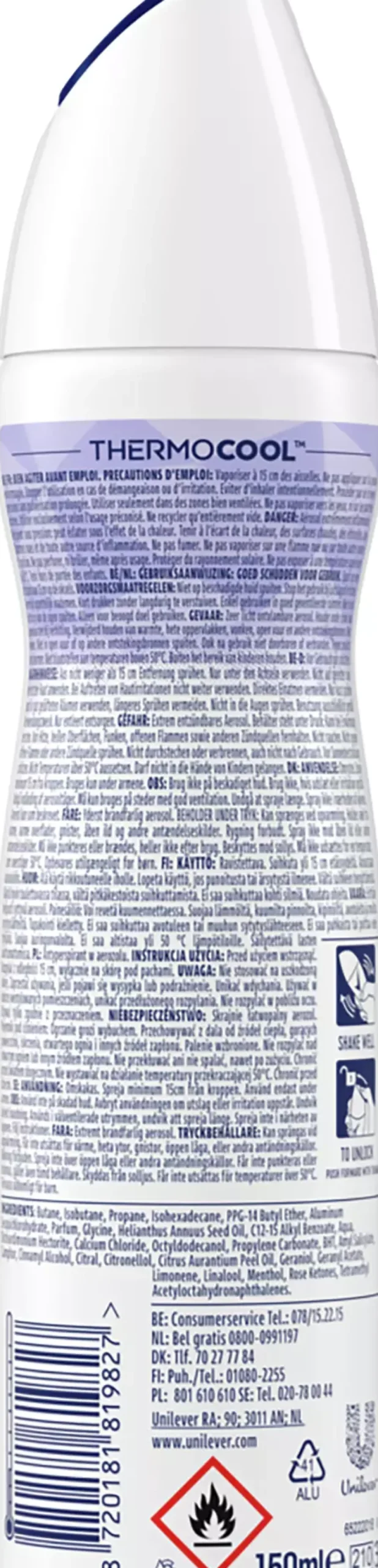 Rexona 72h Advanced Protection Frozen Açaí & Jasmine Spray 150 ml