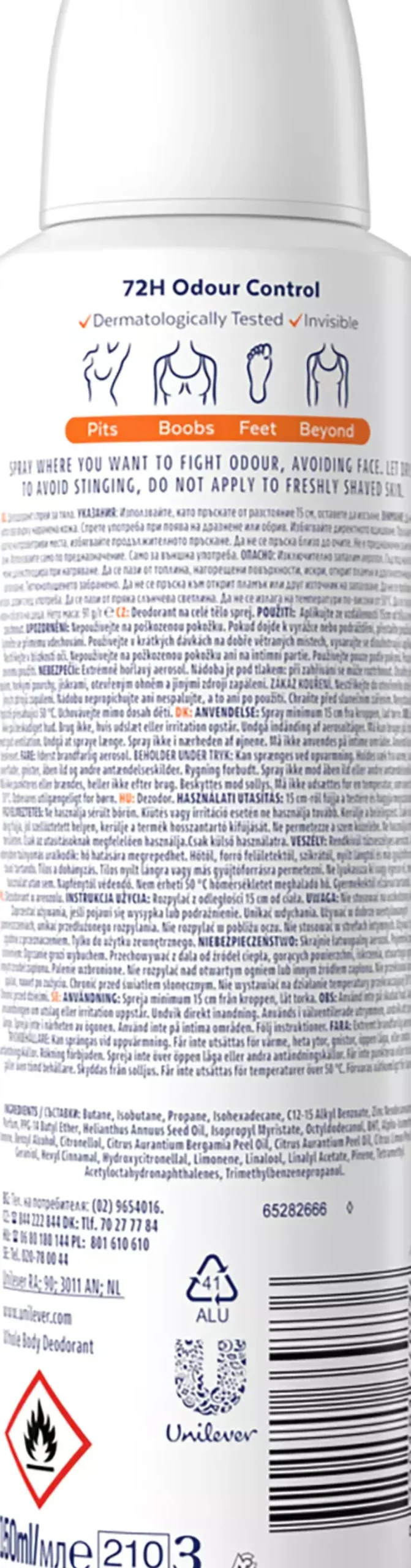 Rexona Whole Body Deo Fresh Citrus Spray 150 ml