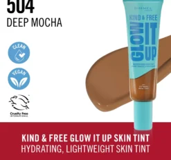 RimmelKind & Free Glow It Up Moisturising Skin Tint Rose Ivory 10
