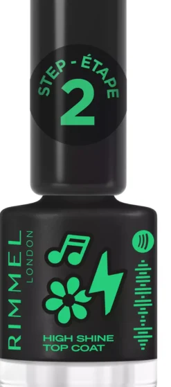RimmelTurn up the volume Super Gel Step 2 Protective Glossy Top Coat Highshine 12 ml