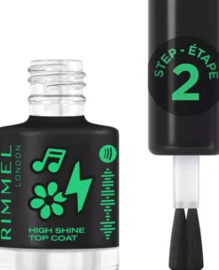RimmelTurn up the volume Super Gel Step 2 Protective Glossy Top Coat Highshine 12 ml
