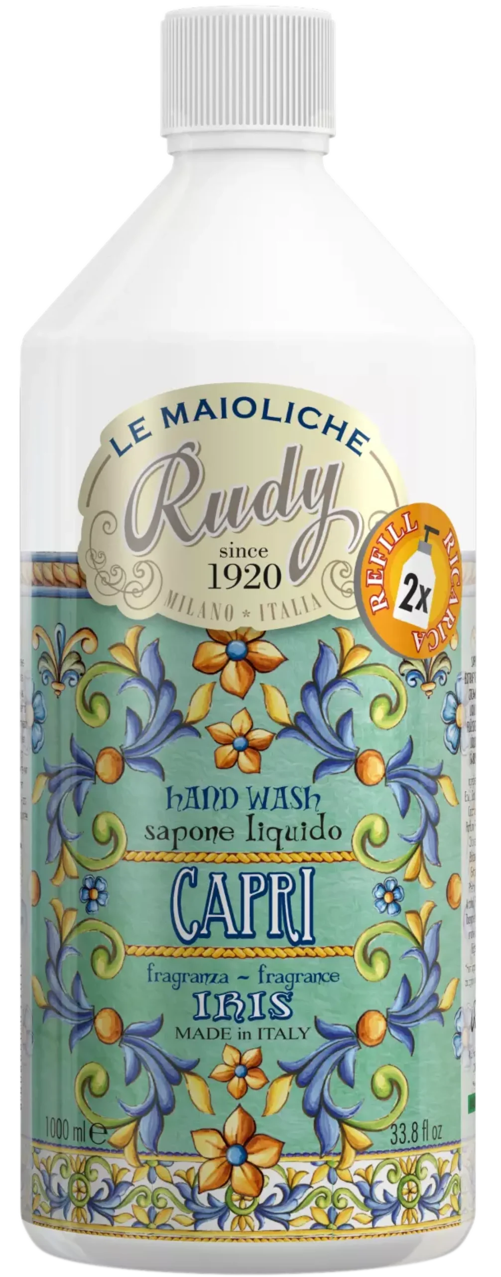 RudyIris of Capri Le Maioliche Hand Wash Refill 1000 ml