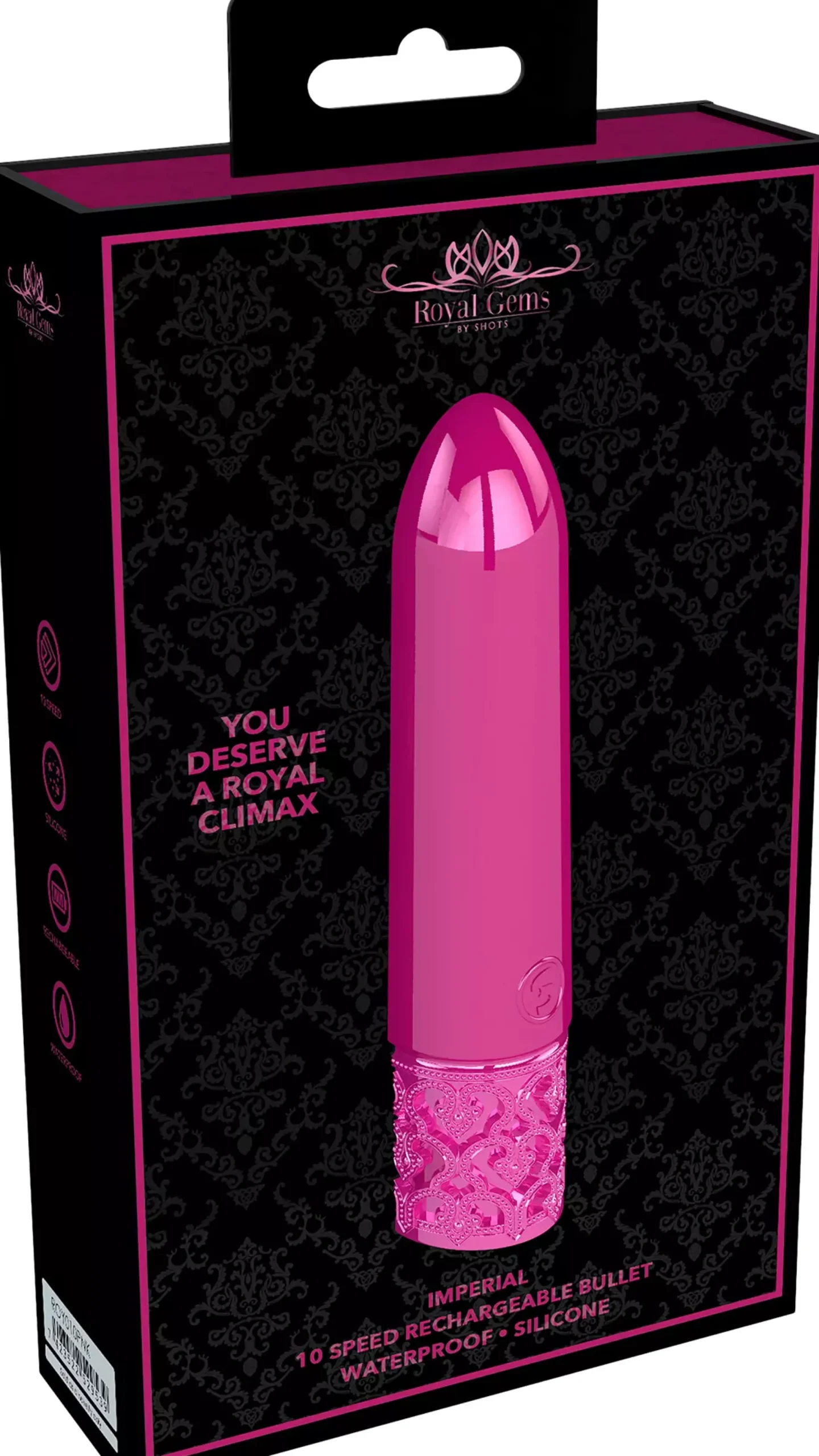 ShotsRoyal Gems Imperial Rechargeable Silicone Bullet Pink