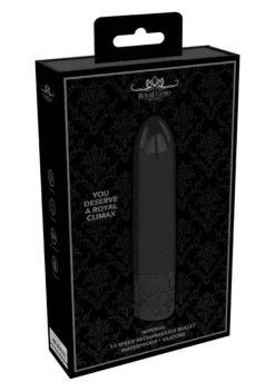 ShotsRoyal Gems Imperial Rechargeable Silicone Bullet Black