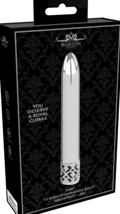 ShotsRoyal Gems Shiny Rechargeable ABS Bullet Silver