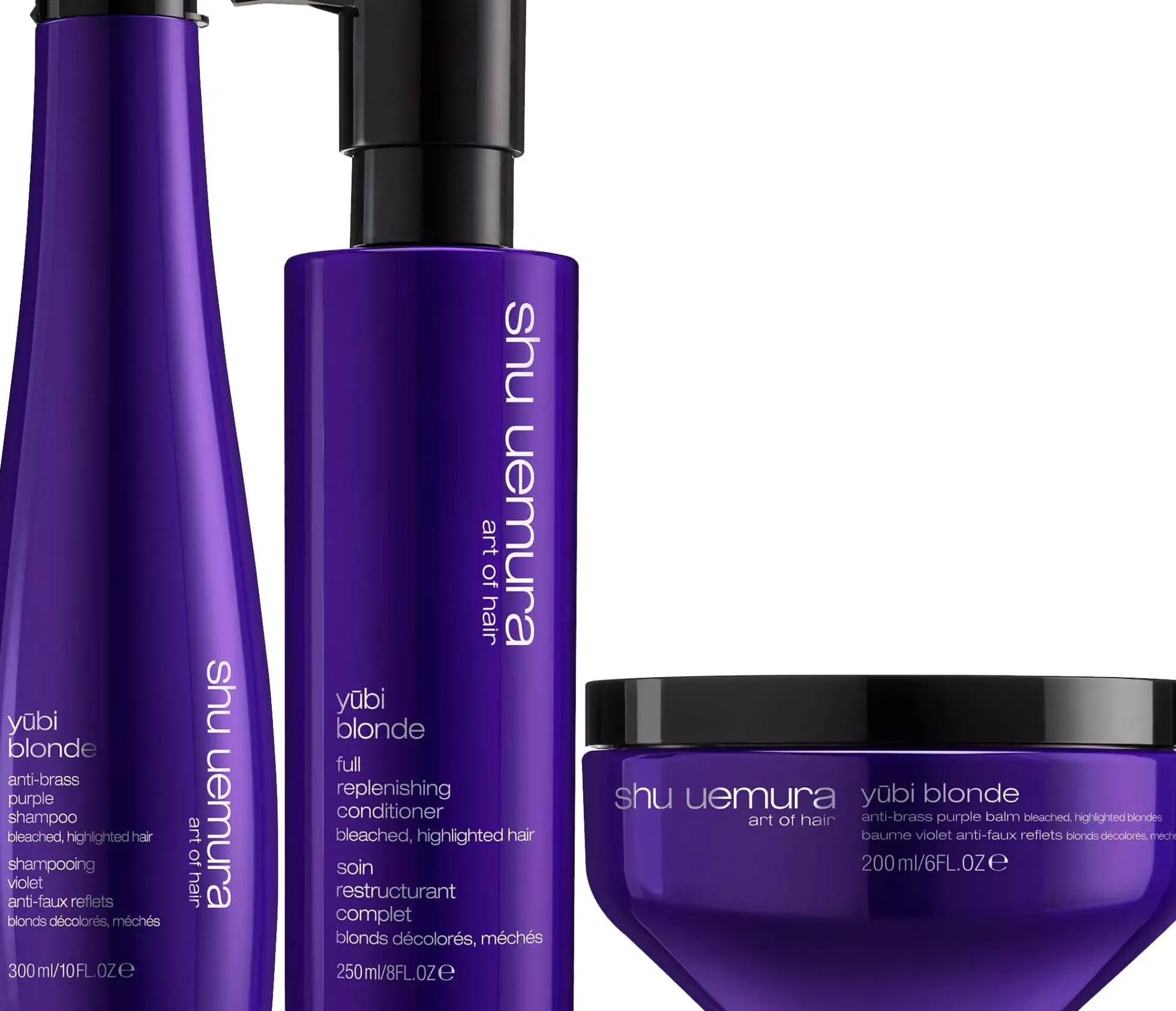 Shu Uemura Yubi Blonde Anti-Brass Purple Trio