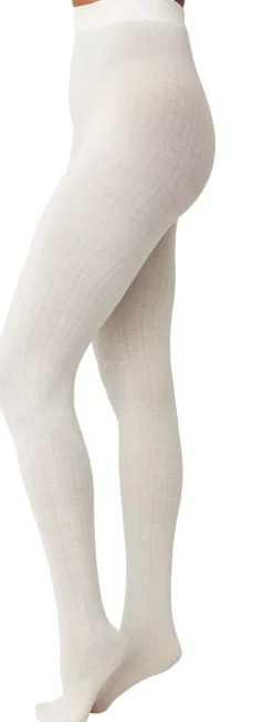 Swedish Stockings Freja Organic Wool Tights Ivory L