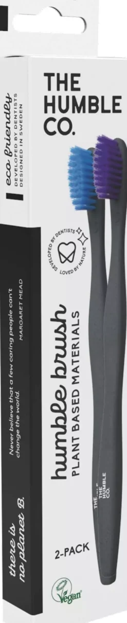 The Humble Co. Plant-based Toothbrush 2-pack Sensitive Blue/Purple