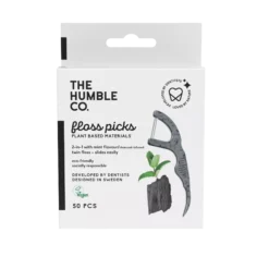 The Humble Co. Twin-Floss Picks 50 pcs Charcoal