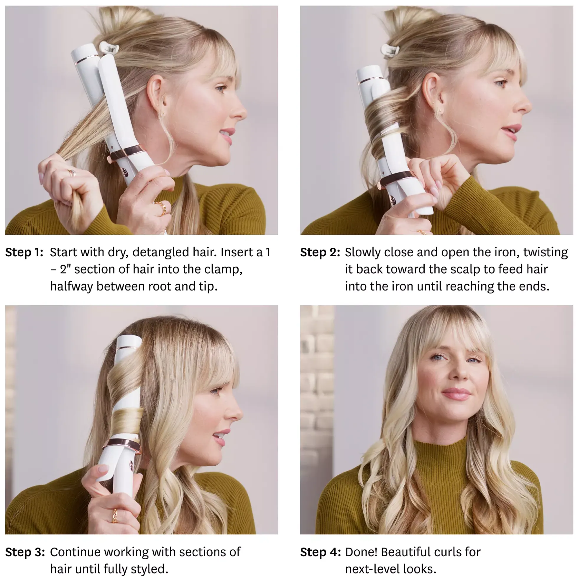 T3 SinglePass Curl 32 mm Professional Ceramic Curling Iron Graphite