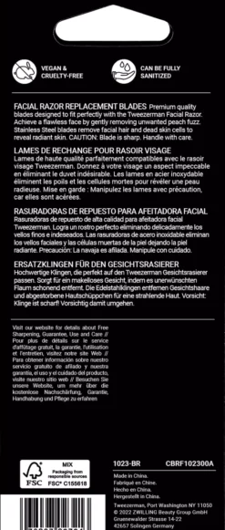 Tweezerman Facial Razor Replacement Blades