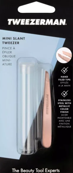 Tweezerman Mini Slant Tweezer Rose Gold 18 st