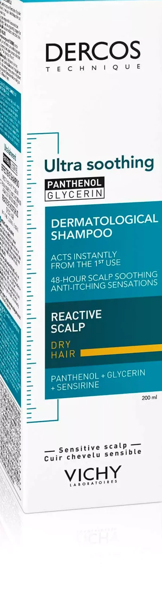 VICHYDercos Technique Ultra-soothing schampo torrt hår 200 ml