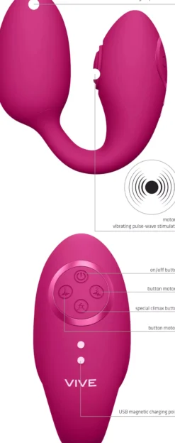 VIVEVIVE Aika Pulse Wave & Vibrating Love Egg Pink