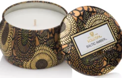 VoluspaBaltic Amber Japonica Decorative Tin Candle 25h