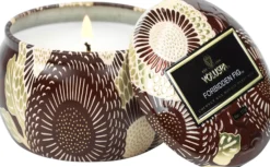 VoluspaForbidden Fig Japonica Decorative Tin Candle 25h