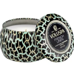 VoluspaFrench Linen Mini Tin Candle 25h