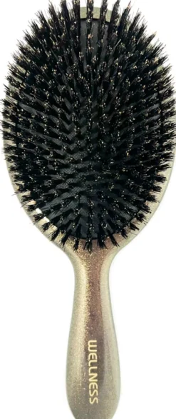 Wellness Premium Products Luxury Hair Brush With 100% Boar Bristles